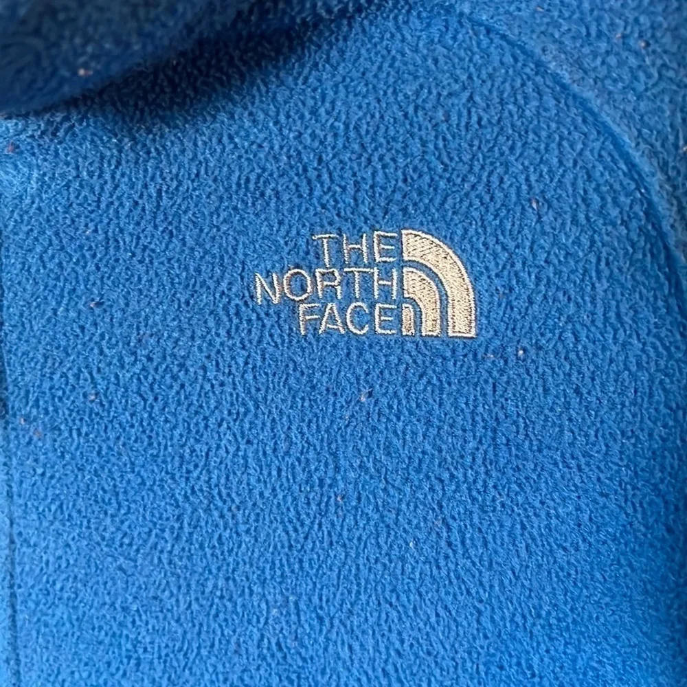 NORTH Face Blue Fleece Full Zip Jacket Size Boys Large (14/16)